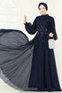 Evening Dress 5315D170-MS Navy Blue - Thumbnail