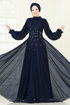 Evening Dress 5315D170-MS Navy Blue - Thumbnail