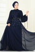 Evening Dress 5315D170-MS Navy Blue - Thumbnail