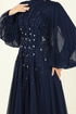 Evening Dress 5315D170-MS Navy Blue - Thumbnail