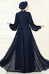 Evening Dress 5315D170-MS Navy Blue - Thumbnail