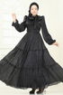 فستان سهرة أسود 5320D170-MS - Thumbnail