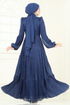 Evening Dress 5320D170-MS Navy Blue - Thumbnail
