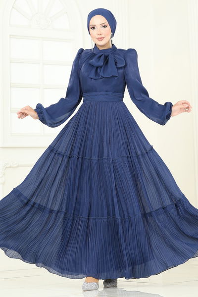 D.M.N. - Evening Dress 5320D170-MS Navy Blue - 385731