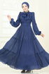 Evening Dress 5320D170-MS Navy Blue - Thumbnail