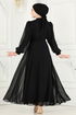 فستان سهرة أسود 5408AB368-MS - Thumbnail