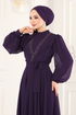 فستان سهرة أرجواني 5408AB368-MS - Thumbnail