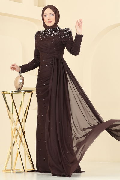D.M.N. - Evening Dress 5430D170-MS Brown - 410011