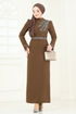 Evening Dress 5642EDF311-MS Brown - Thumbnail