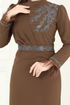 فستان سهرة بني 5642EDF311-MS - Thumbnail
