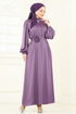 Evening Dress 5674EDF311-MS Dark Lilac - Thumbnail