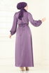 Evening Dress 5674EDF311-MS Dark Lilac - Thumbnail