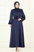 Evening Dress 5674EDF311-MS Navy Blue - Thumbnail