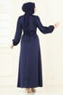 Evening Dress 5674EDF311-MS Navy Blue - Thumbnail