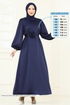 Evening Dress 5674EDF311-MS Navy Blue - Thumbnail