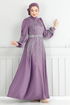 Evening Dress 5675EDF311-MS Dark Lilac - Thumbnail