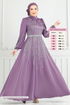 Evening Dress 5675EDF311-MS Dark Lilac - Thumbnail