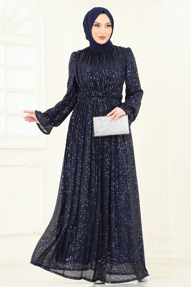 Evening Dress 5680EDF311-MS Navy Blue