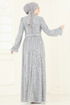 فستان سهرة فضي 5680EDF311-MS - Thumbnail
