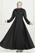 فستان سهرة أسود 5681EDF311-MS - Thumbnail