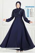 Evening Dress 5681EDF311-MS Navy Blue - Thumbnail