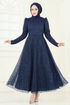 Evening Dress 5688EDF311-MS Navy Blue - Thumbnail
