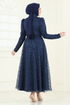 Evening Dress 5688EDF311-MS Navy Blue - Thumbnail