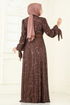 Evening Dress 5690EDF311-MS Brown - Thumbnail