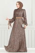 فستان سهرة بيج غامق 5690EDF311-MS - Thumbnail