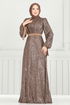 فستان سهرة بيج غامق 5690EDF311-MS - Thumbnail
