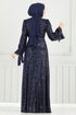 Evening Dress 5690EDF311-MS Navy Blue - Thumbnail