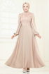 فستان سهرة بيج فاتح 5691EDF311-MS - Thumbnail