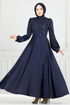 Evening Dress 5691EDF311-MS Navy Blue - Thumbnail