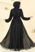 فستان سهرة أسود 5694EDF311-MS - Thumbnail