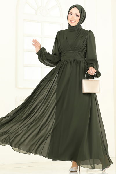 E.D.F. - فستان سهرة اخضر عفني 5694EDF311-MS - 364270