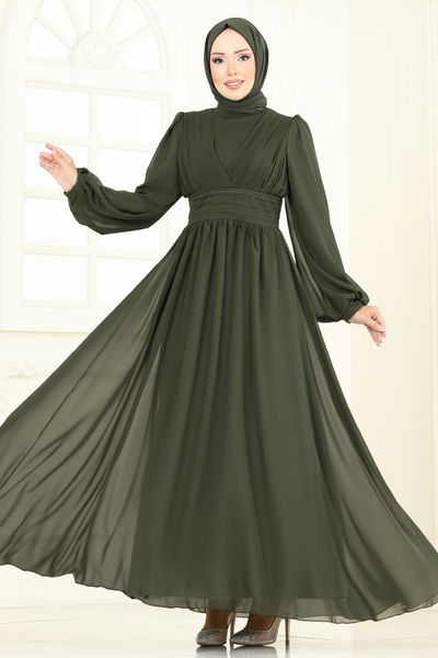 E.D.F. - فستان سهرة اخضر عفني 5694EDF311-MS - 364273