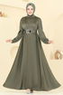 Evening Dress 5695EDF311-MS Khaki - Thumbnail