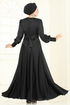 فستان سهرة أسود 5697EDF311-MS - Thumbnail