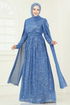 Evening Dress 5698EDF311-MS Blue - Thumbnail