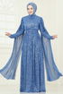 Evening Dress 5698EDF311-MS Blue - Thumbnail