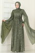 Evening Dress 5698EDF311-MS Khaki - Thumbnail