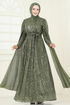 Evening Dress 5698EDF311-MS Khaki - Thumbnail