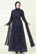 Evening Dress 5698EDF311-MS Navy Blue - Thumbnail