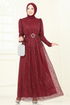 Evening Dress 5699EDF311-MS Burgundy - Thumbnail