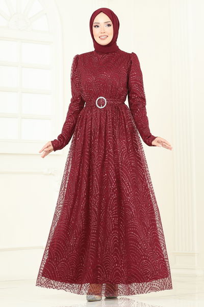 E.D.F. - Evening Dress 5699EDF311-MS Burgundy - 385859