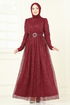 Evening Dress 5699EDF311-MS Burgundy - Thumbnail
