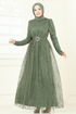 Evening Dress 5699EDF311-MS Khaki - Thumbnail