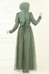 Evening Dress 5699EDF311-MS Khaki - Thumbnail