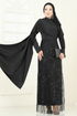 فستان سهرة أسود 5700EDF311-MS - Thumbnail