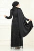 فستان سهرة أسود 5700EDF311-MS - Thumbnail